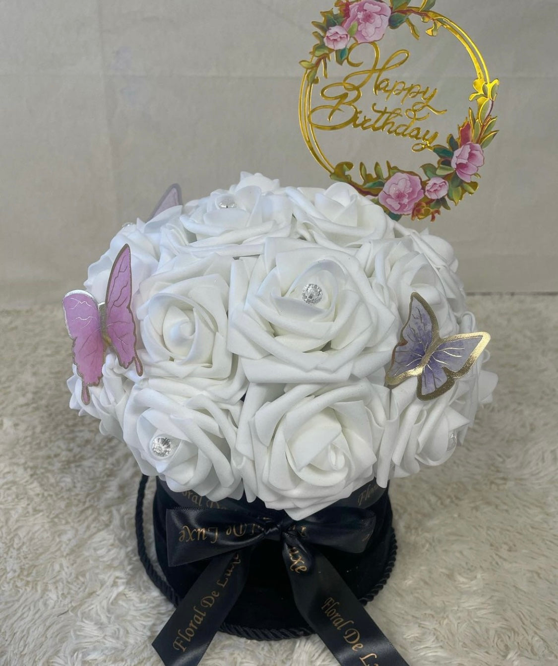 Small “Happy Birthday” Rose Bouquet