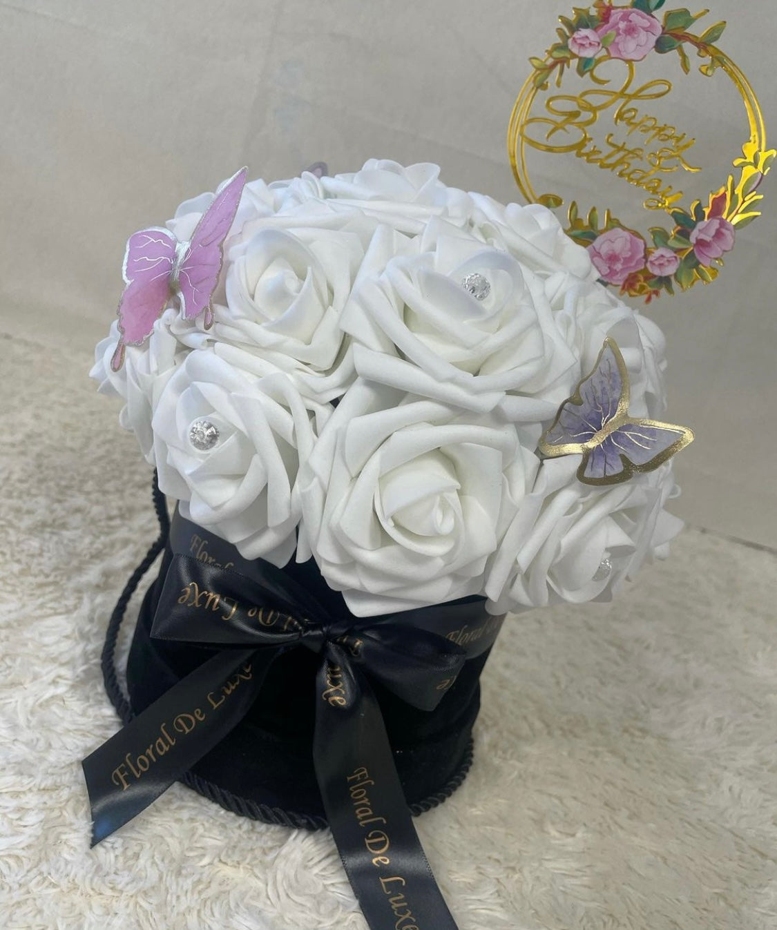 Small “Happy Birthday” Rose Bouquet